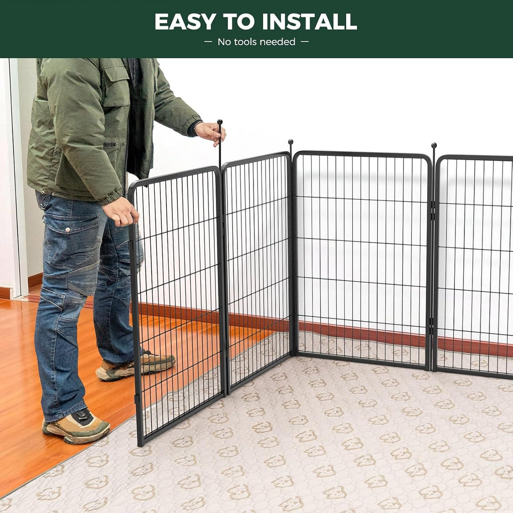 Dog Playpen, Indoor, Yard & RV Camping, 40" H, 16 Panels